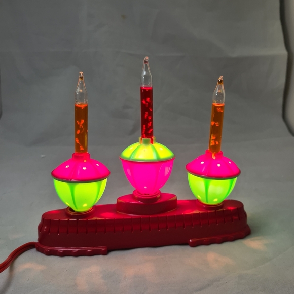 Multicolor Bubble Light Mini Candolier Candelabra Christmas Vinta… - Picture 3 of 5